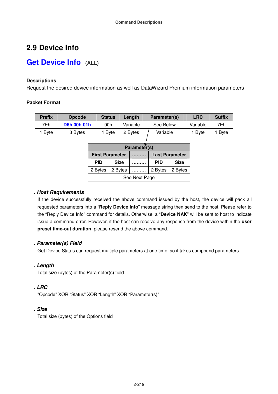 9 device info get device info | Cino FA470 User Manual | Page 234 / 251