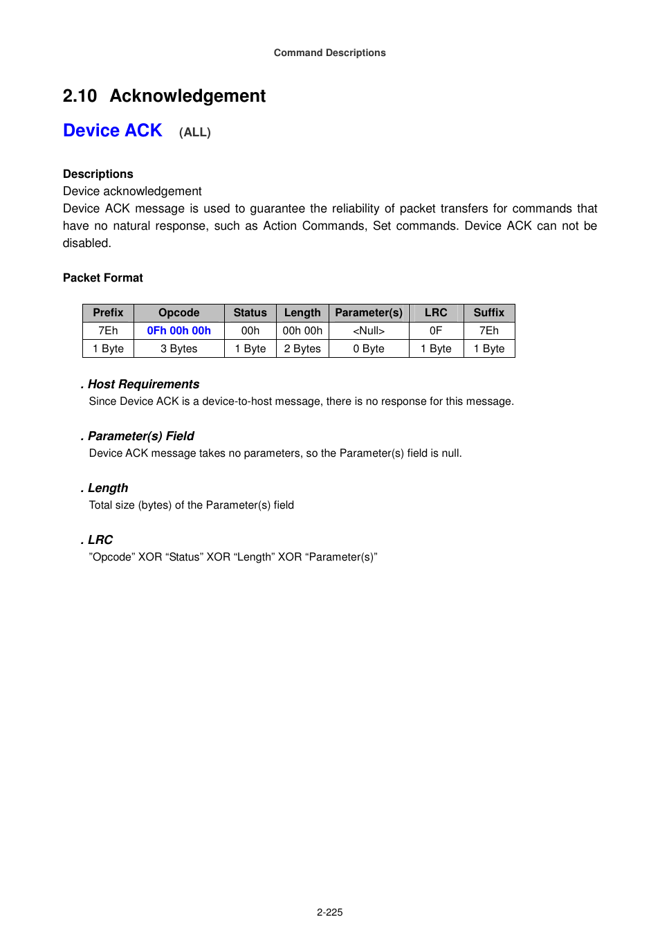 10 acknowledgement device ack | Cino FA470 User Manual | Page 240 / 251