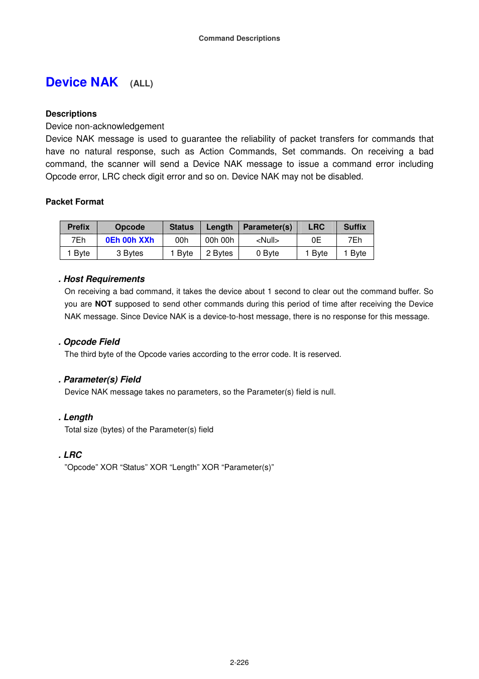 Device nak | Cino FA470 User Manual | Page 241 / 251