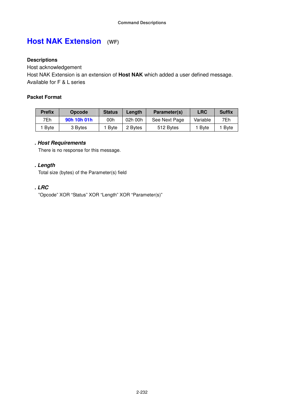 Host nak extension | Cino FA470 User Manual | Page 247 / 251