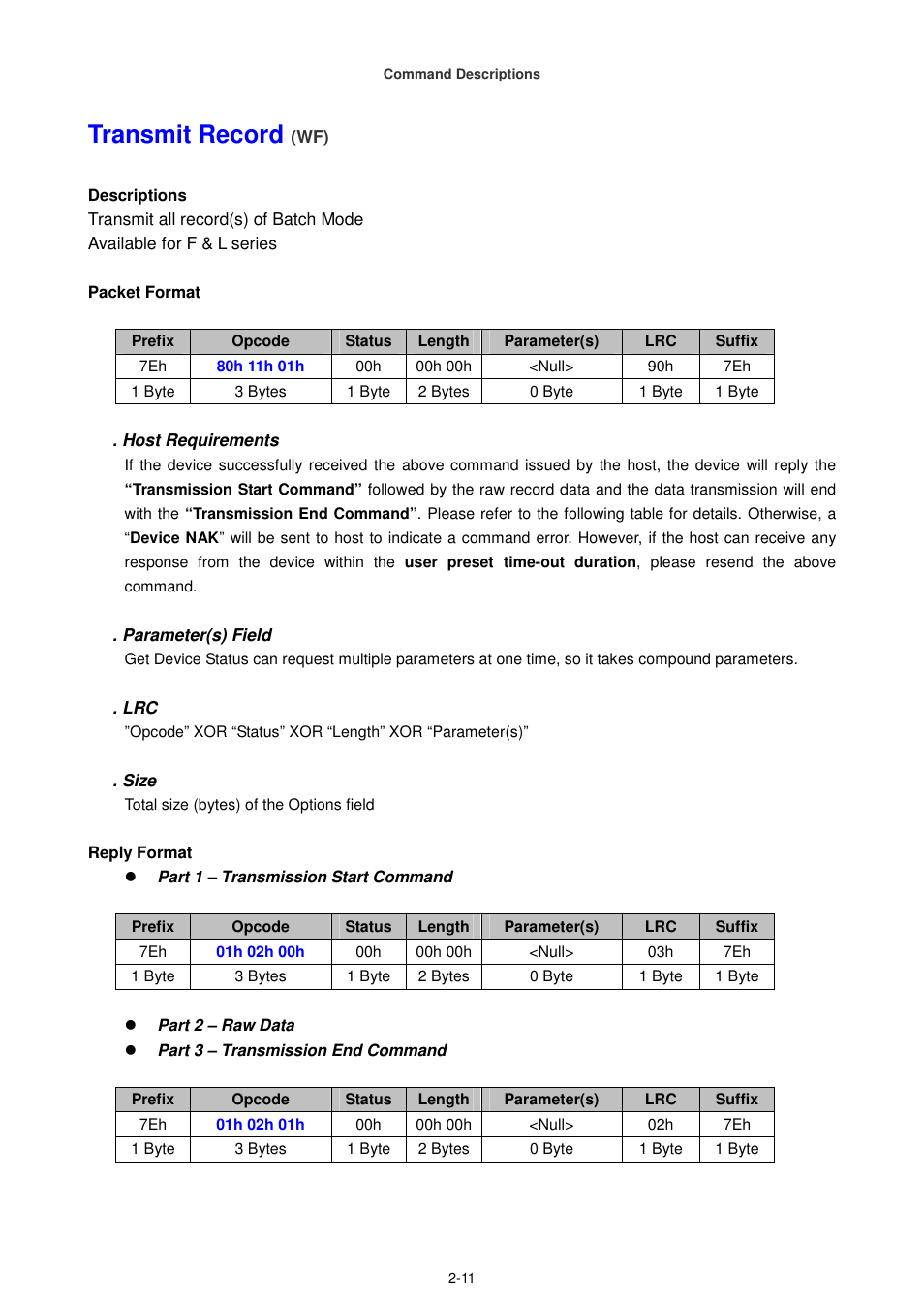 Transmit record | Cino FA470 User Manual | Page 26 / 251