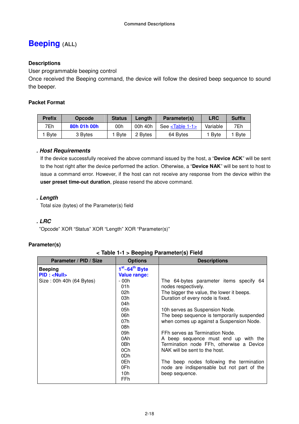 Beeping | Cino FA470 User Manual | Page 33 / 251
