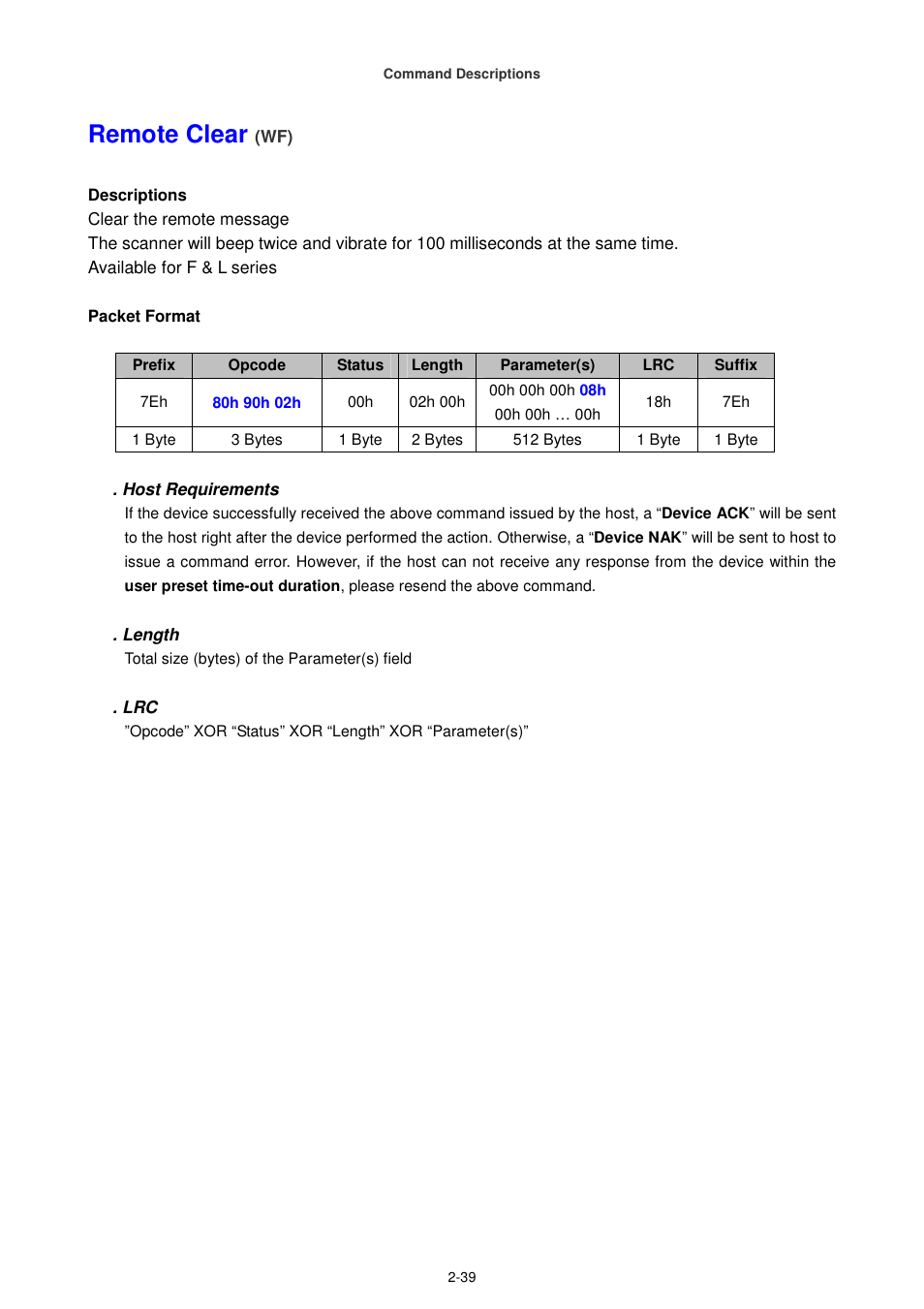 Remote clear | Cino FA470 User Manual | Page 54 / 251