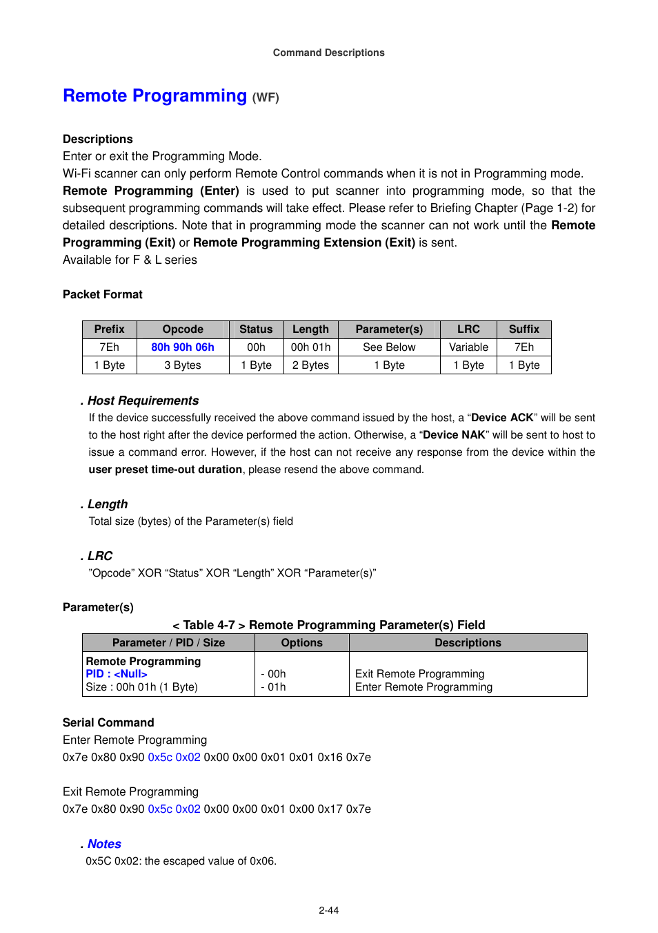 Remote programming | Cino FA470 User Manual | Page 59 / 251