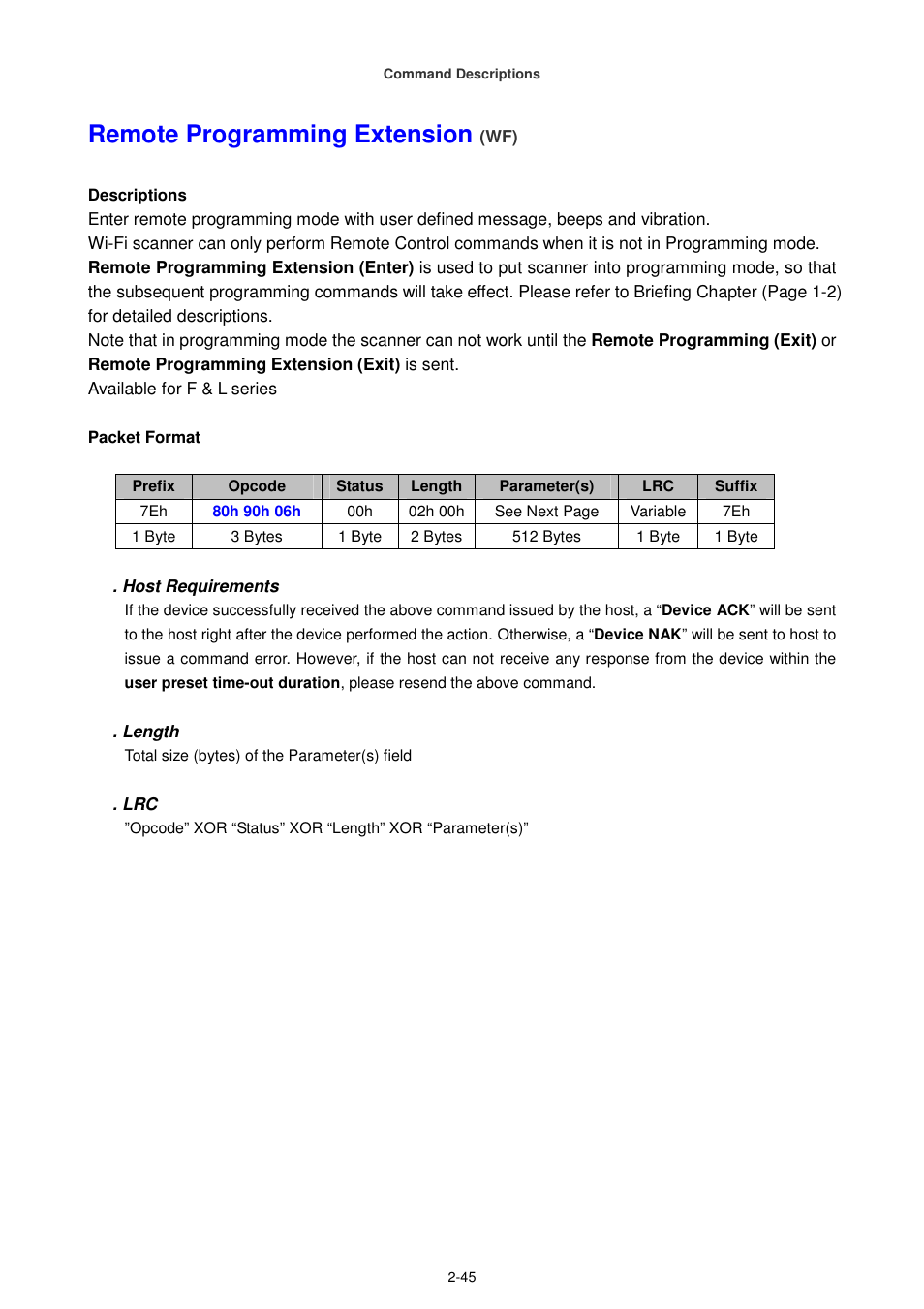 Remote programming extension | Cino FA470 User Manual | Page 60 / 251