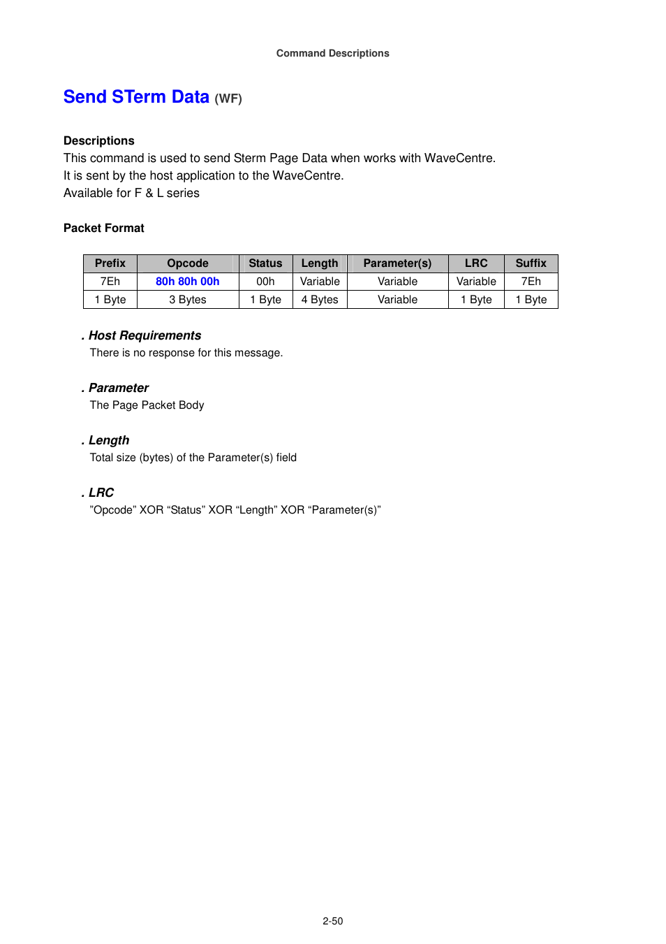 Send sterm data | Cino FA470 User Manual | Page 65 / 251