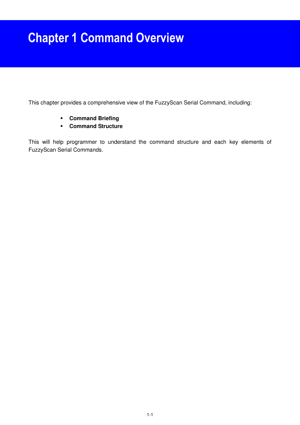 Chapter 1 command overview | Cino FA470 User Manual | Page 8 / 251