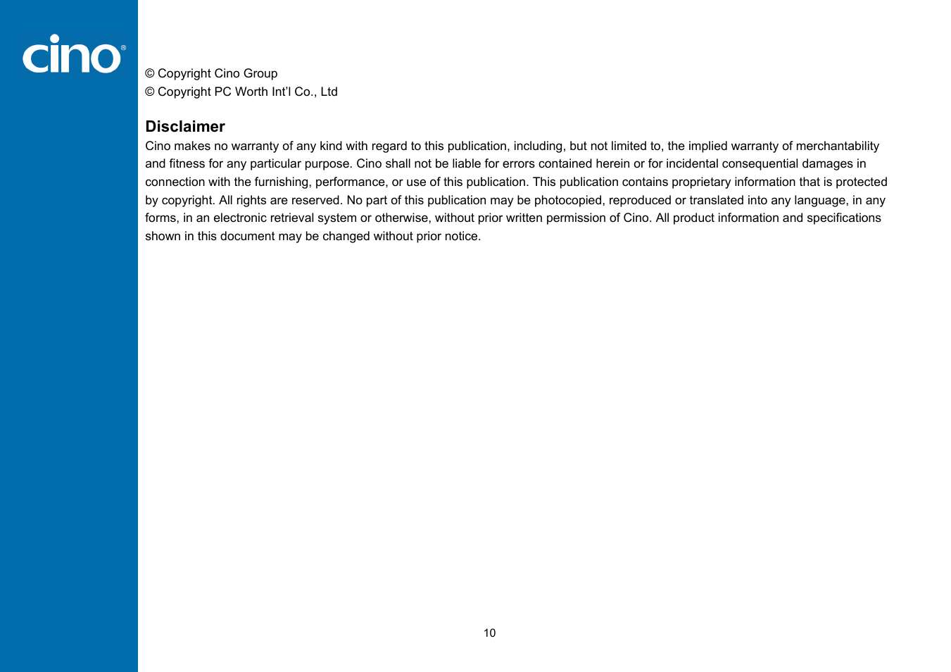 Cino PL680BT HC User Manual | Page 12 / 12