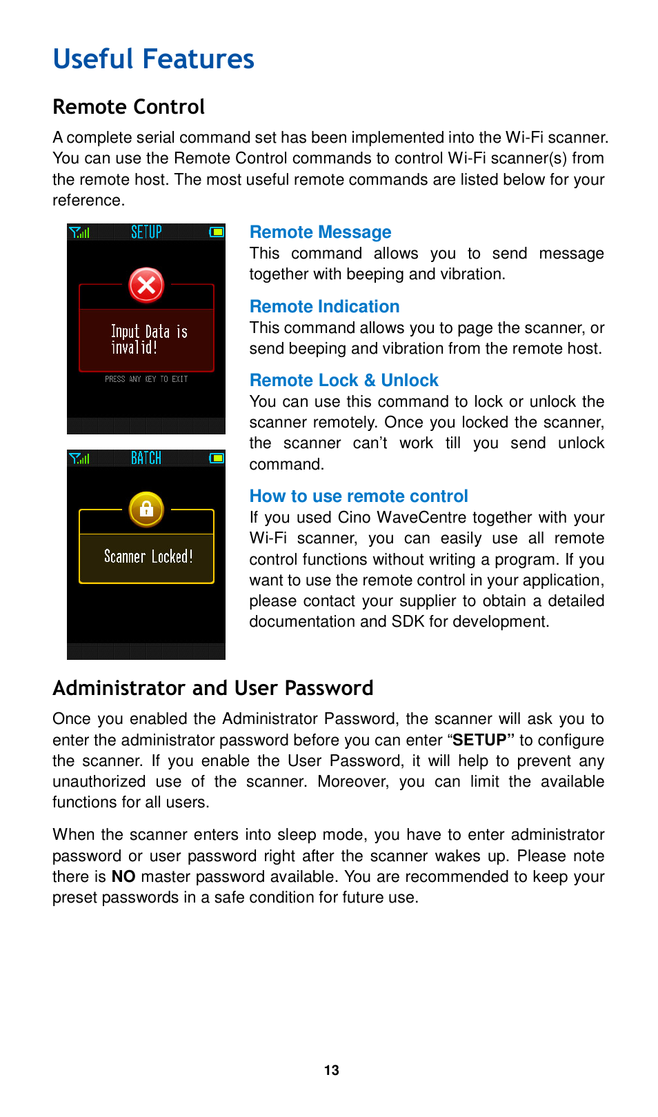 Useful features | Cino L780WD User Manual | Page 14 / 16