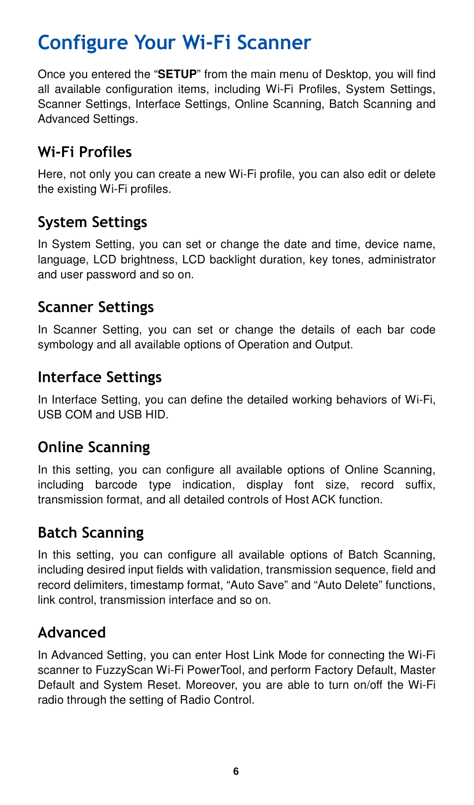 Configure your wi-fi scanner | Cino L780WD User Manual | Page 7 / 16