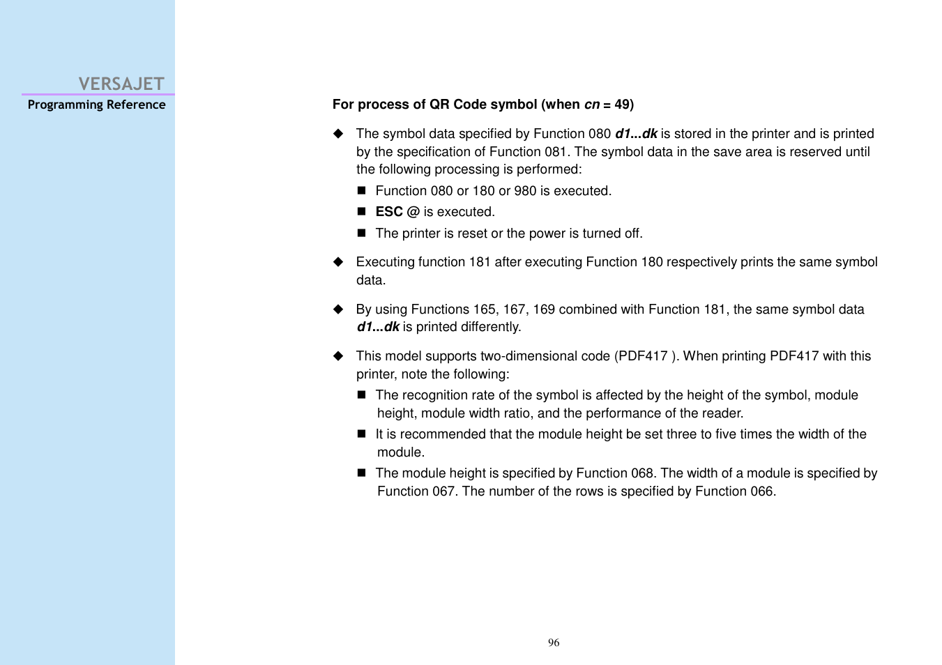 Versajet | Cino M230B User Manual | Page 105 / 245