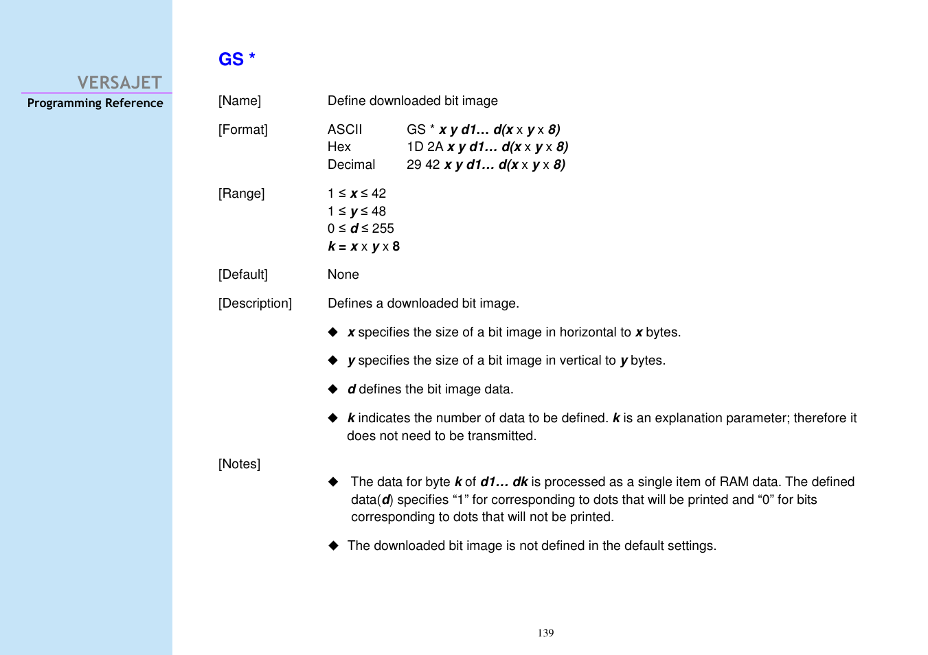 Versajet gs | Cino M230B User Manual | Page 148 / 245