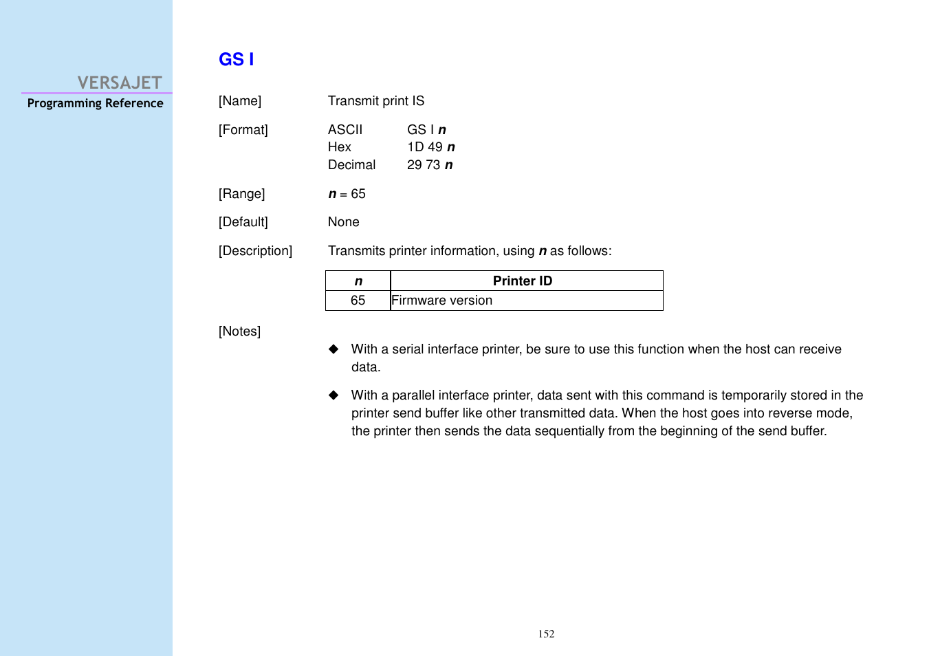 Versajet gs i | Cino M230B User Manual | Page 161 / 245