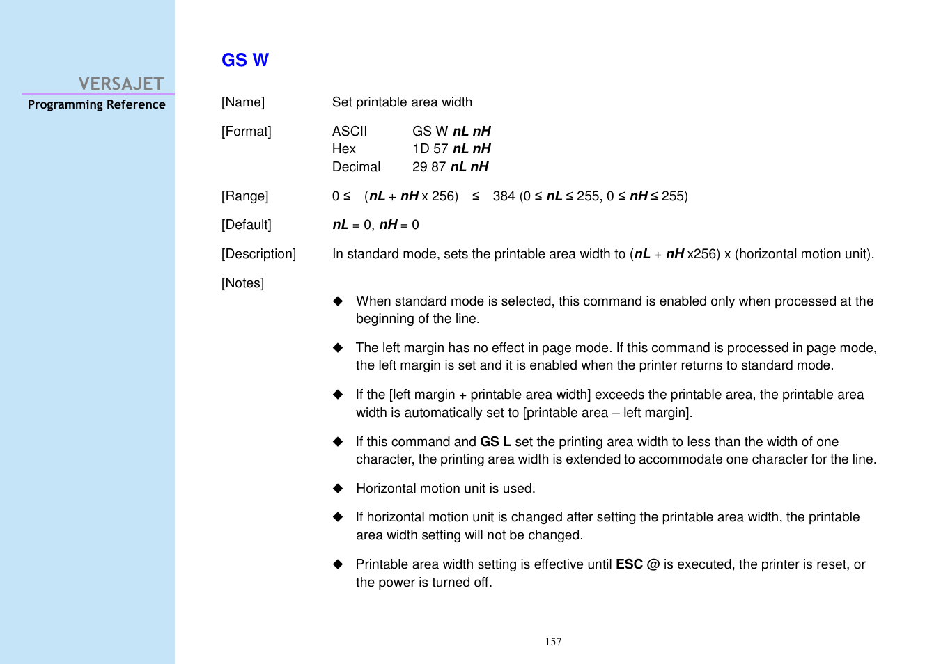 Versajet gs w | Cino M230B User Manual | Page 166 / 245