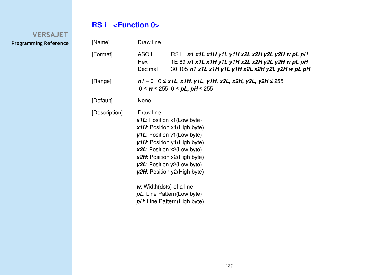 Versajet rs i <function 0 | Cino M230B User Manual | Page 196 / 245