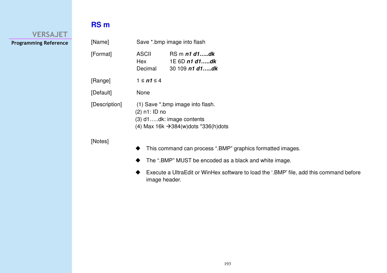 Versajet rs m | Cino M230B User Manual | Page 202 / 245