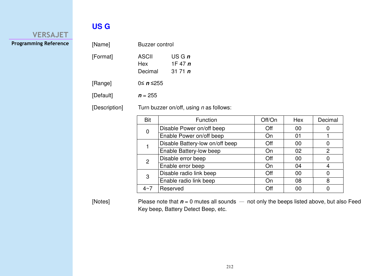 Versajet us g | Cino M230B User Manual | Page 221 / 245