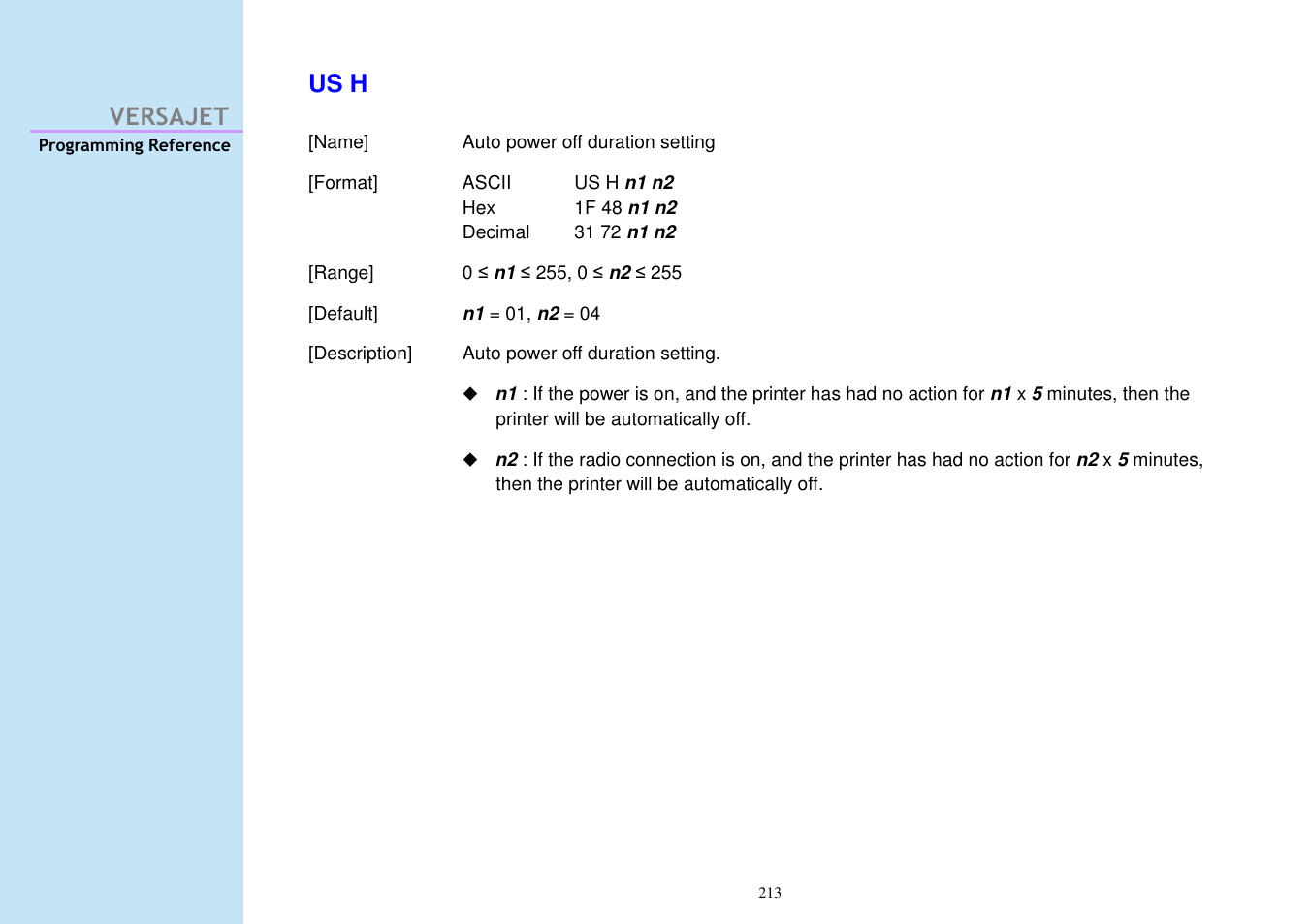 Versajet us h | Cino M230B User Manual | Page 222 / 245