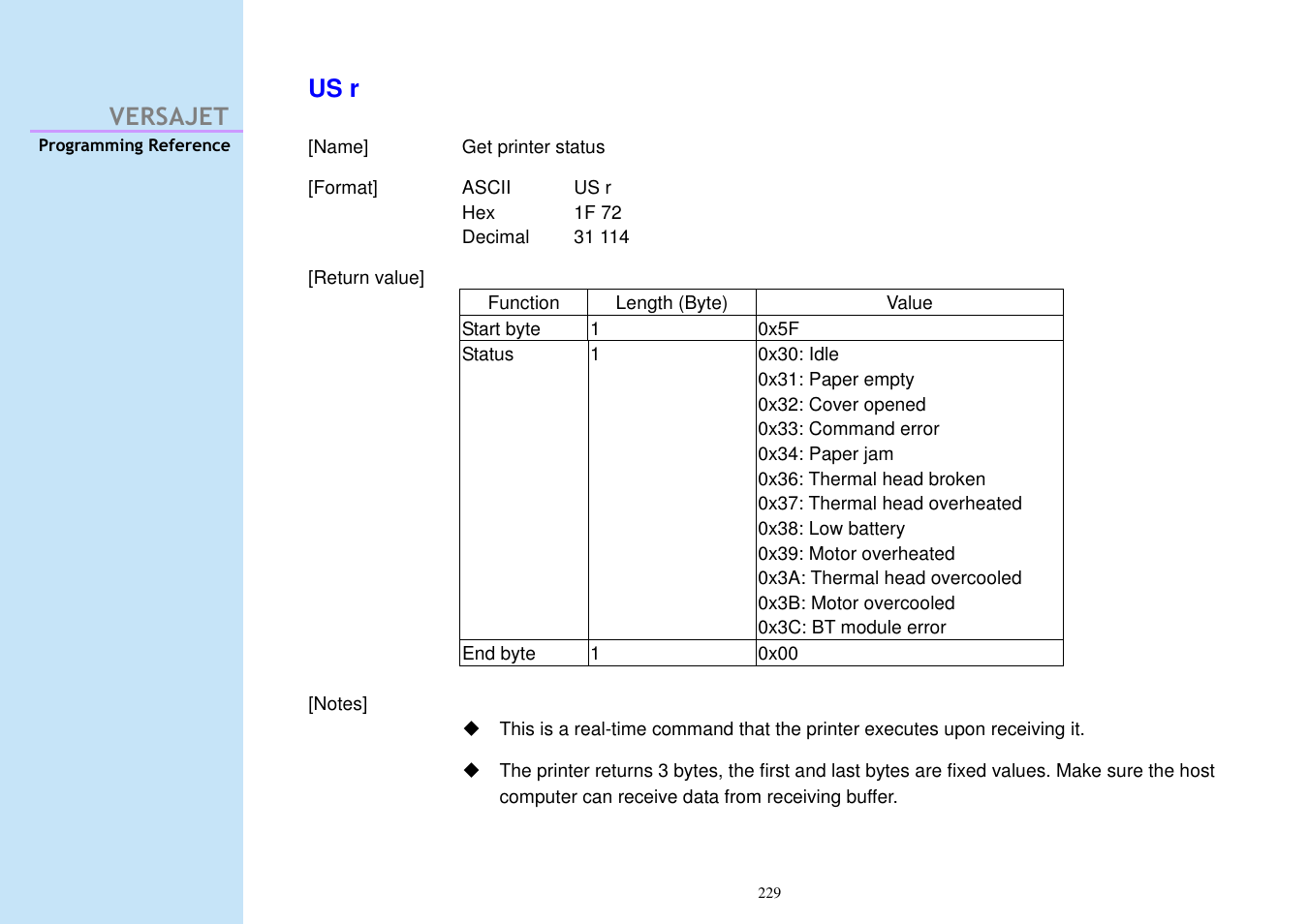 Versajet us r | Cino M230B User Manual | Page 238 / 245