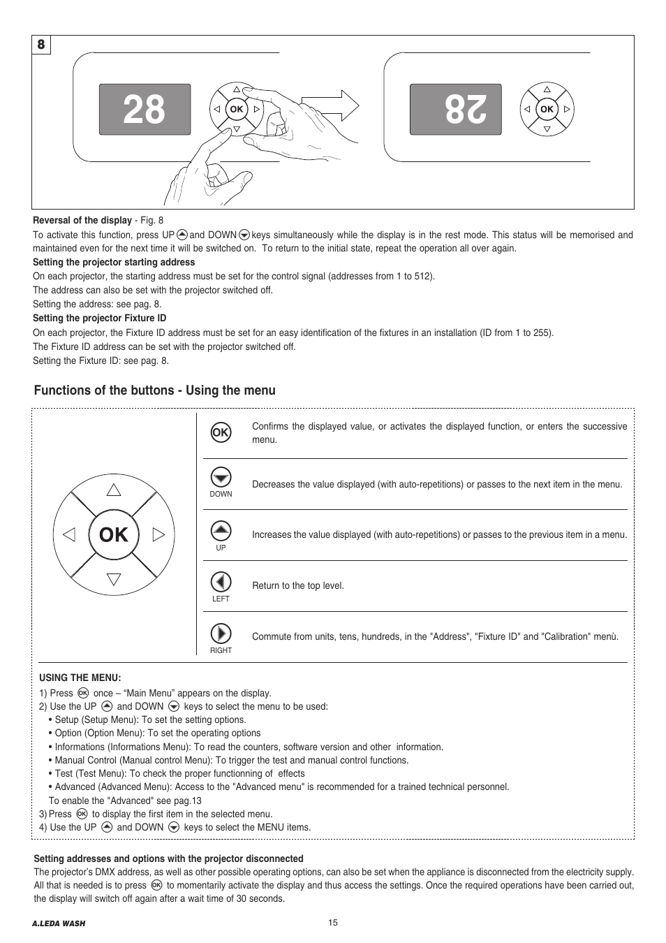 Clay Paky A.LEDA WASH K20 User Manual | Page 15 / 40