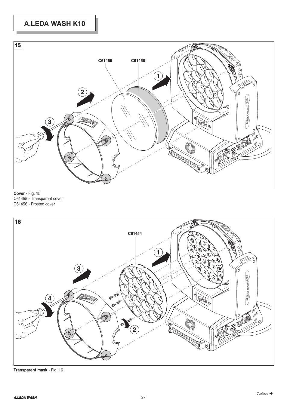 A.leda wash k10 | Clay Paky A.LEDA WASH K20 User Manual | Page 27 / 40