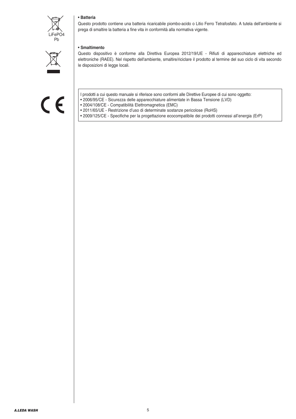 Clay Paky A.LEDA WASH K20 User Manual | Page 5 / 40