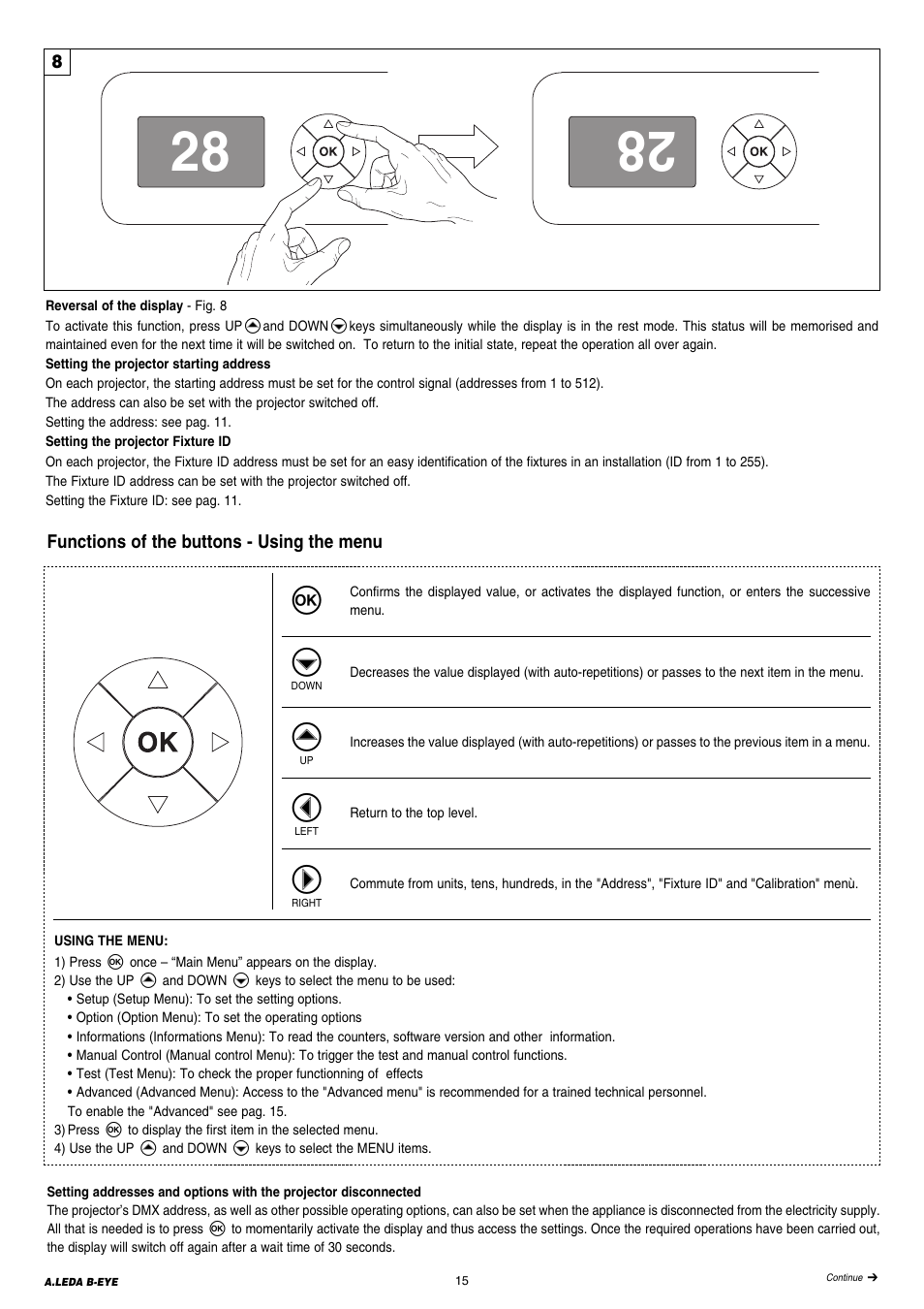 Clay Paky A.LEDA B-EYE K20 User Manual | Page 15 / 40