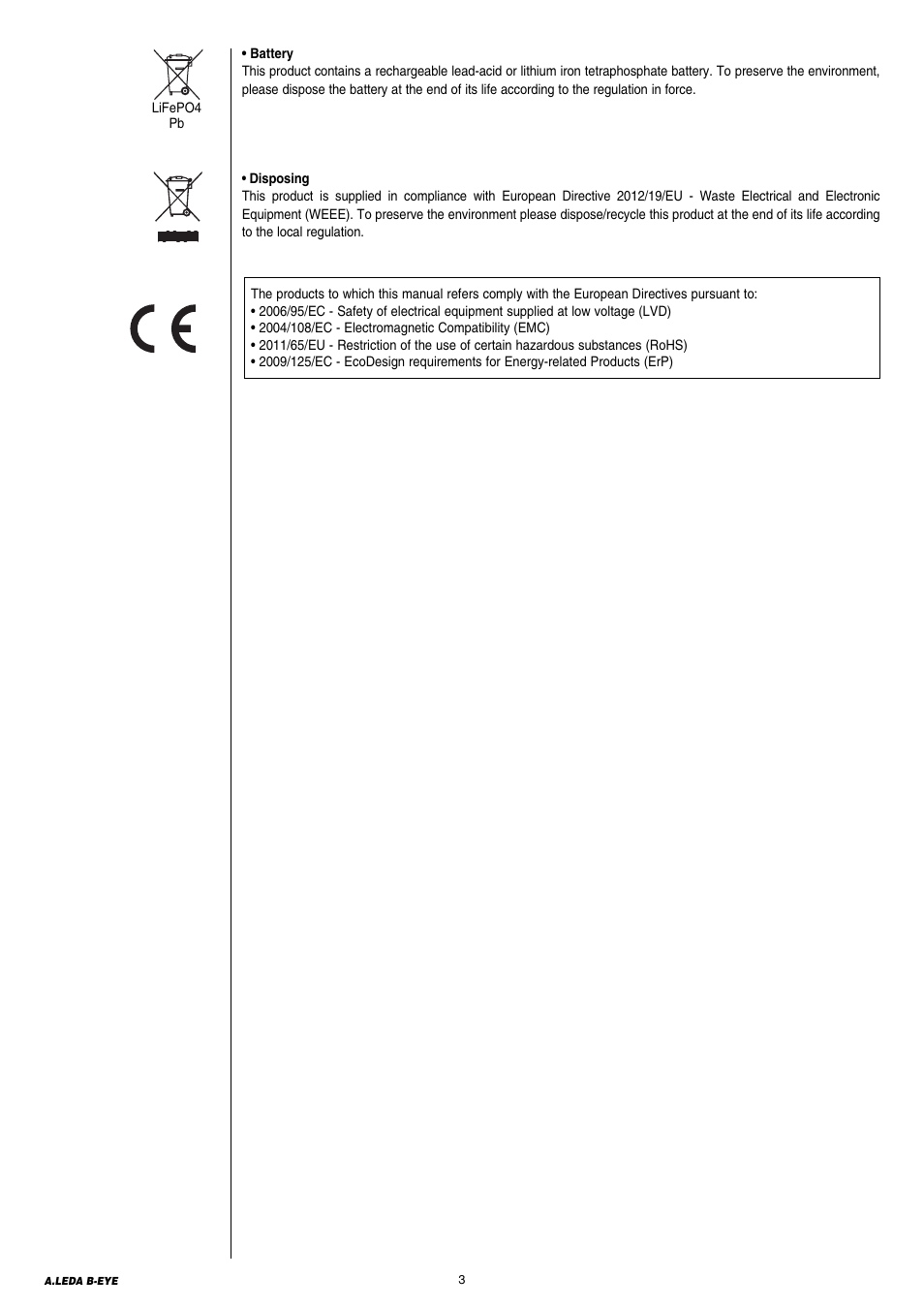 Clay Paky A.LEDA B-EYE K20 User Manual | Page 3 / 40