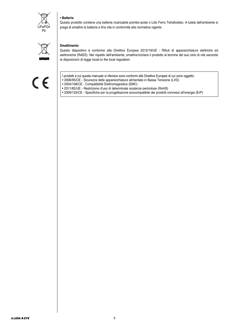 Clay Paky A.LEDA B-EYE K20 User Manual | Page 5 / 40