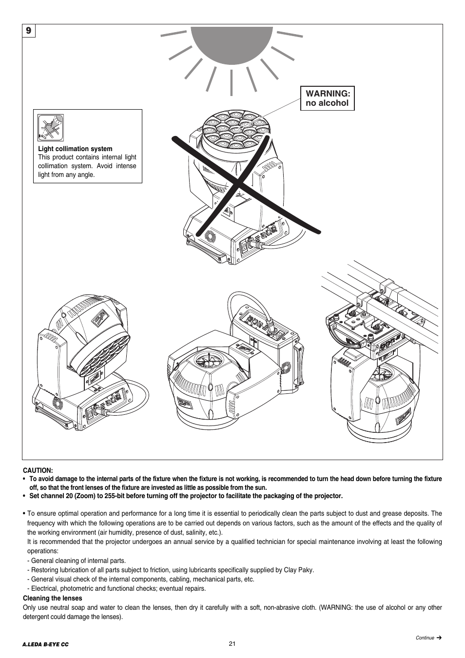 Clay Paky A.LEDA B-EYE K20 CC User Manual | Page 21 / 32