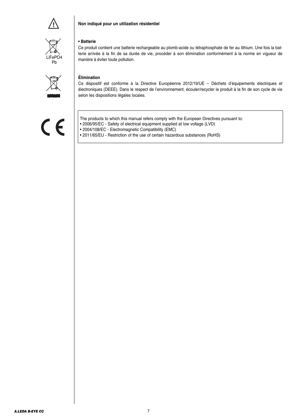 Clay Paky A.LEDA B-EYE K20 CC User Manual | Page 7 / 32