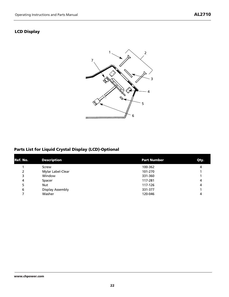 Al2710 | Campbell Hausfeld AL2710 User Manual | Page 22 / 28