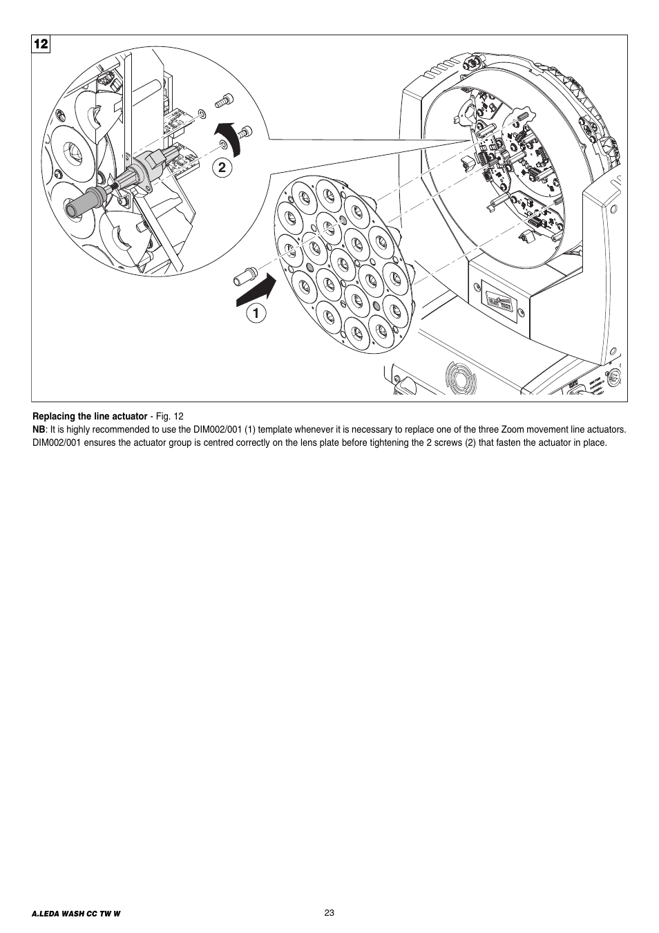 Clay Paky A.LEDA WASH K20 TW User Manual | Page 23 / 32