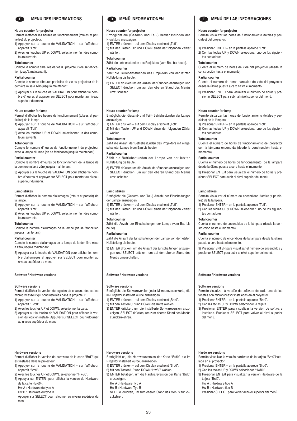 Clay Paky ALPHA SPOT 700 User Manual | Page 23 / 48