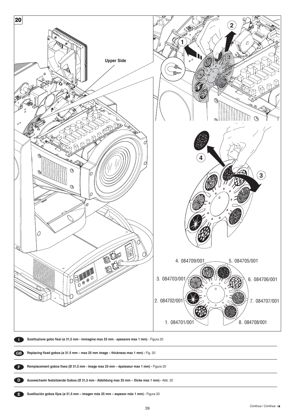 Clay Paky ALPHA SPOT 700 User Manual | Page 39 / 48