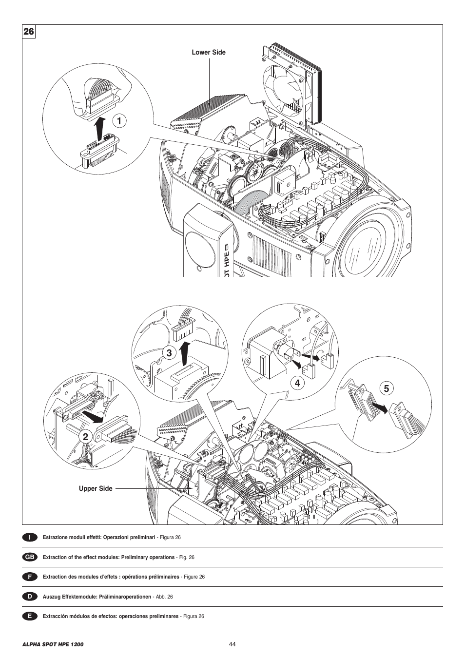 Clay Paky ALPHA SPOT HPE 1200 User Manual | Page 44 / 48