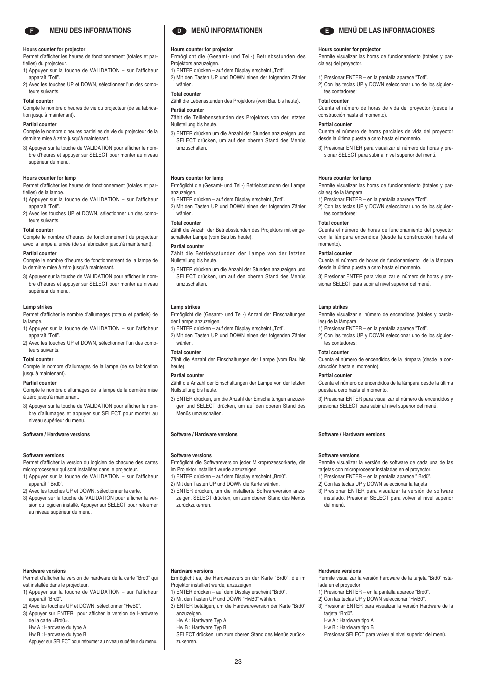 Clay Paky ALPHA SPOT HPE 575 User Manual | Page 23 / 44