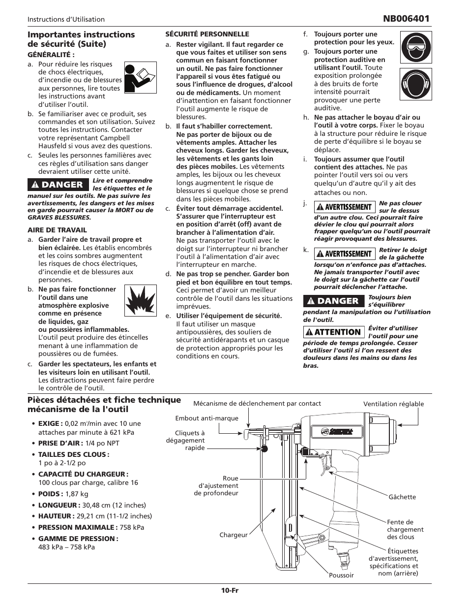 Campbell Hausfeld IN704700AV User Manual | Page 10 / 24