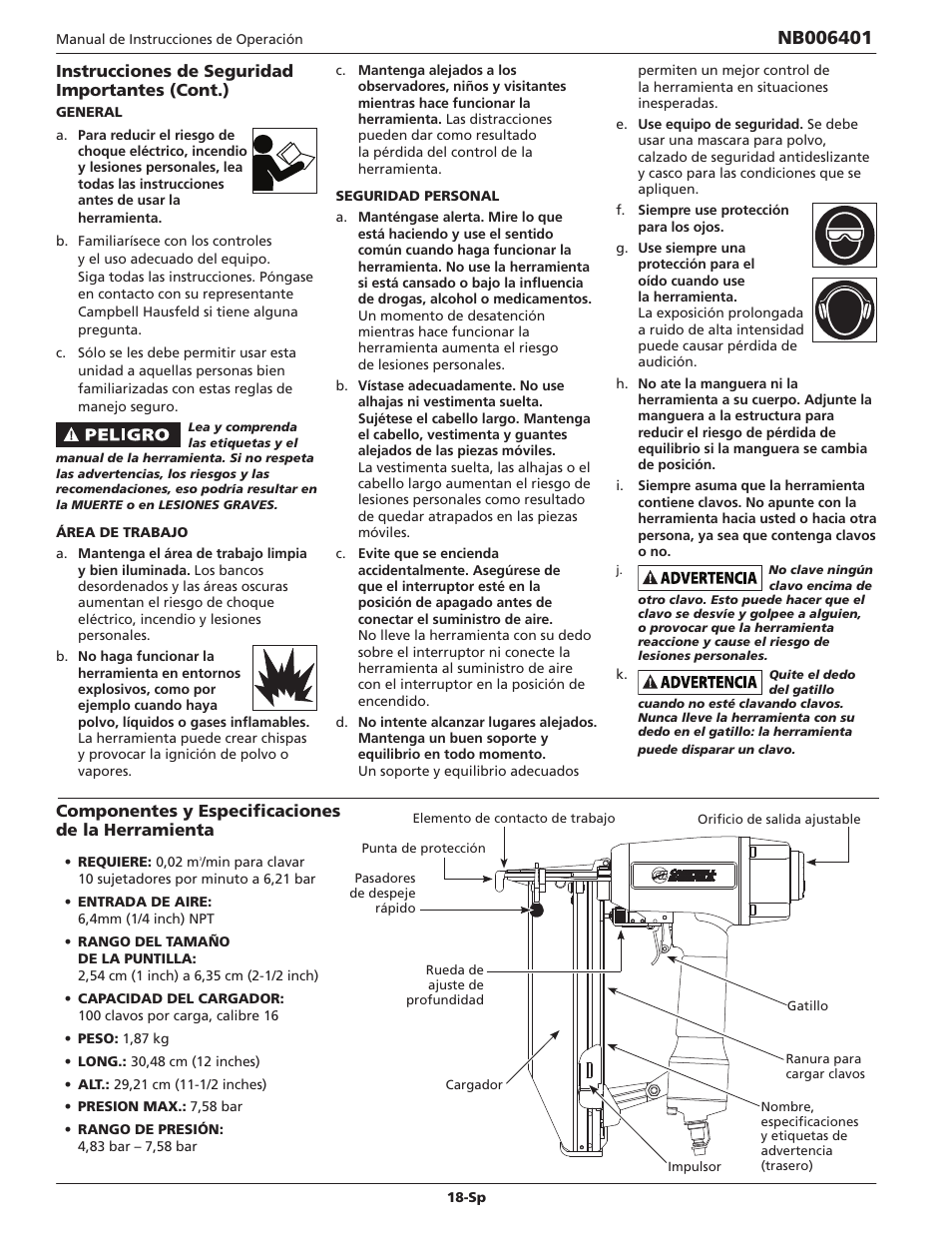 Campbell Hausfeld IN704700AV User Manual | Page 18 / 24