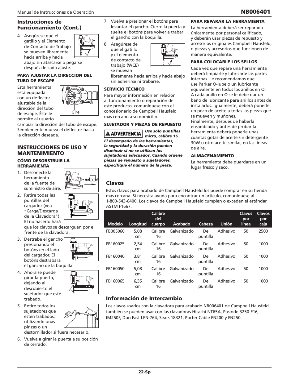 Campbell Hausfeld IN704700AV User Manual | Page 22 / 24