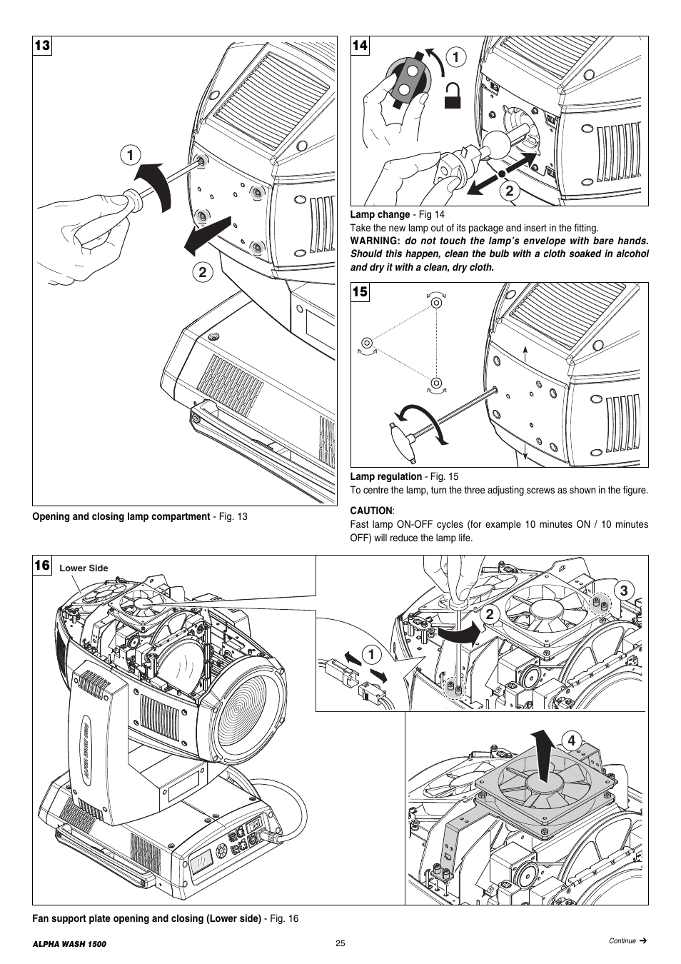 Clay Paky ALPHA WASH 1500 User Manual | Page 25 / 40