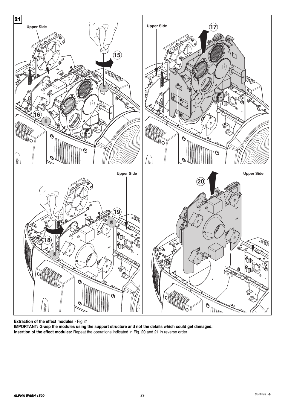 Clay Paky ALPHA WASH 1500 User Manual | Page 29 / 40