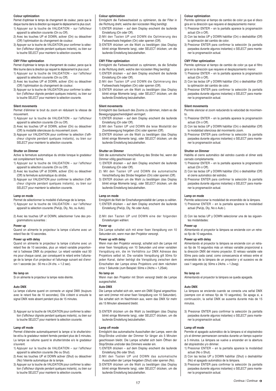 Clay Paky ALPHA WASH TH User Manual | Page 17 / 40