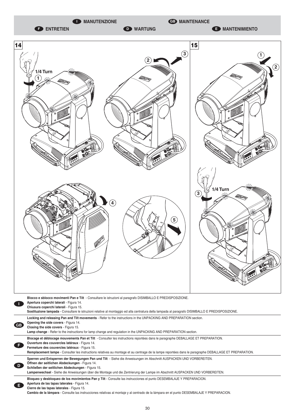 Clay Paky ALPHA WASH HALO 1000 User Manual | Page 30 / 36