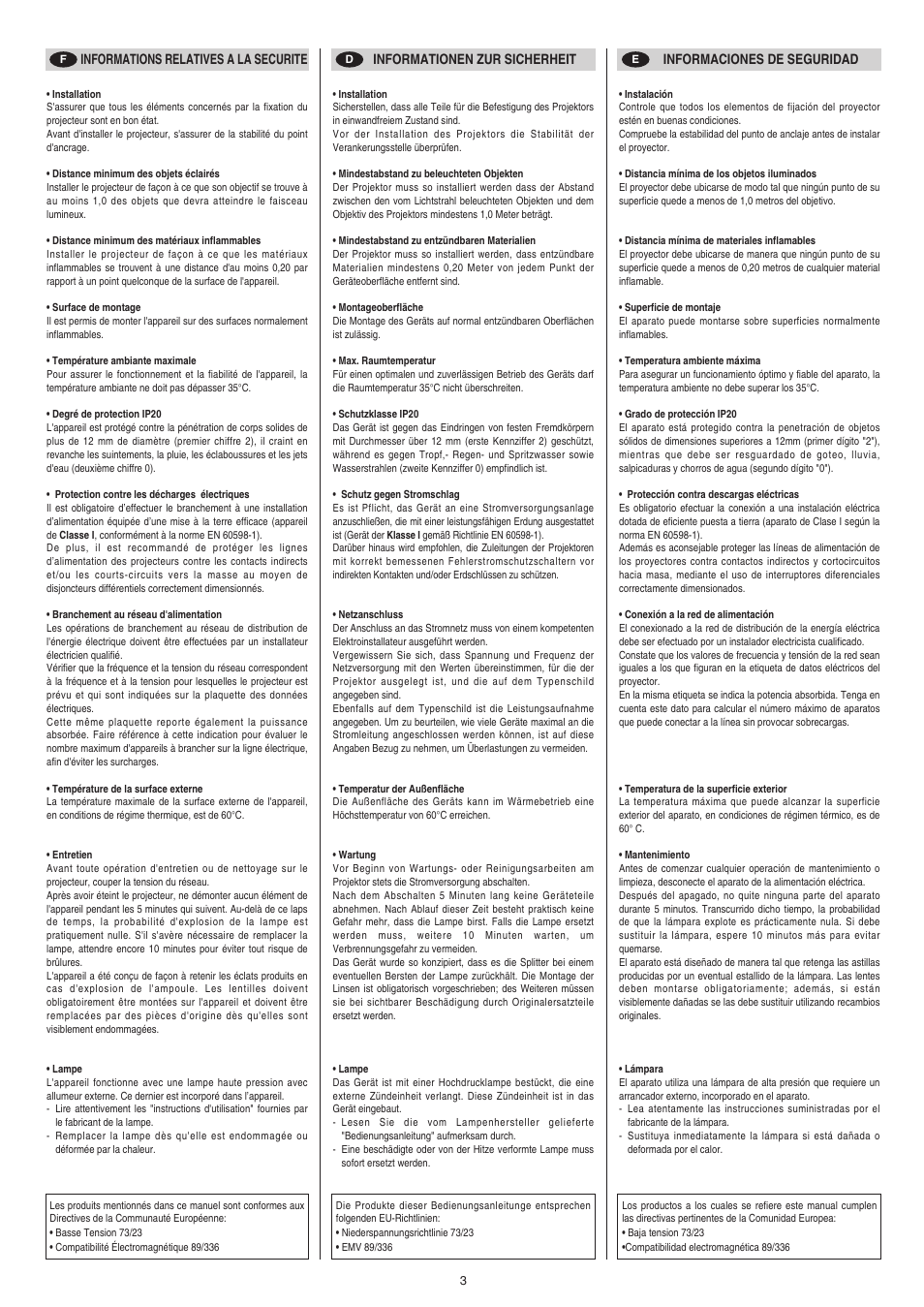 Clay Paky COLORWAVE 300 HTI 300 User Manual | Page 3 / 16