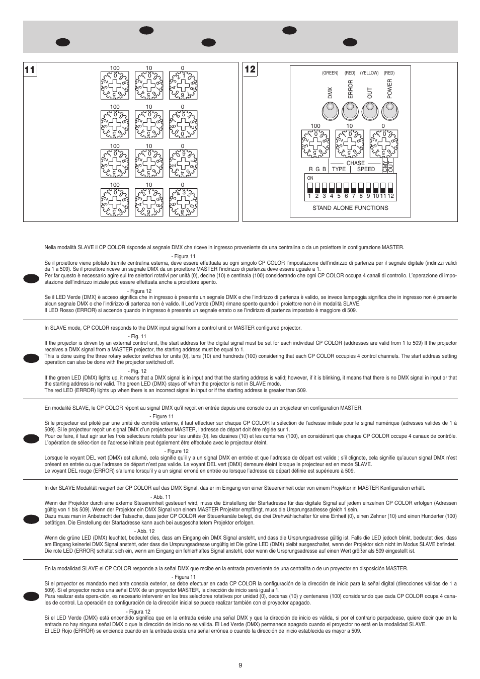 Clay Paky CP COLOR 150 Base Separata User Manual | Page 9 / 18