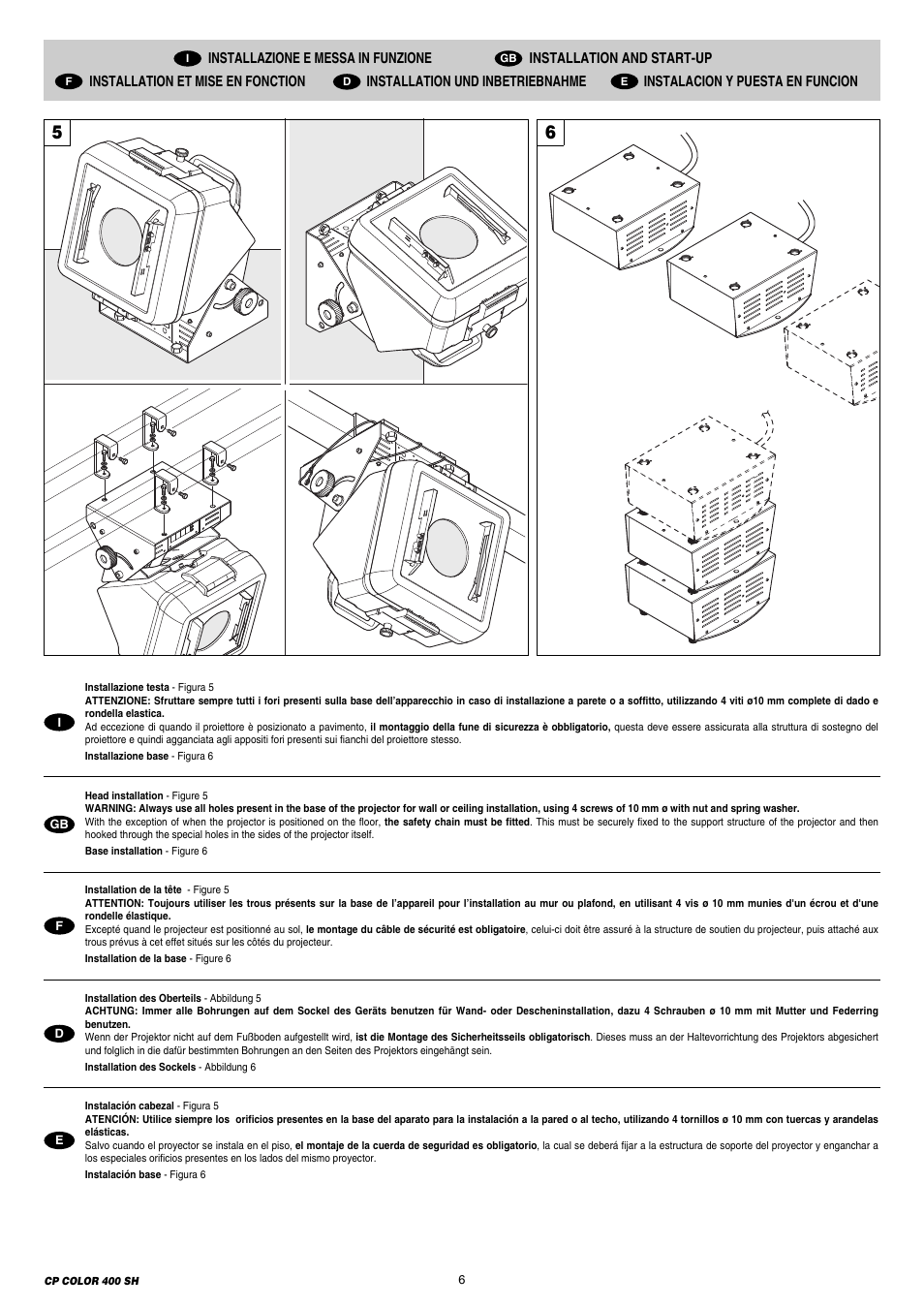 Clay Paky CP COLOR 400 SH User Manual | Page 6 / 28