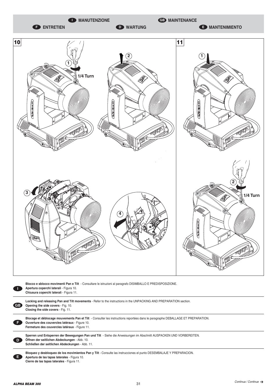 Clay Paky ALPHA BEAM 300 User Manual | Page 31 / 40