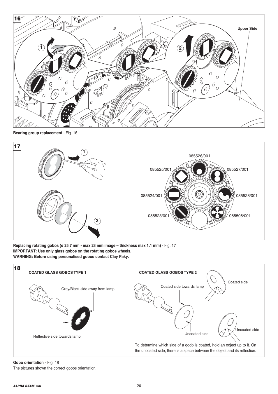 Clay Paky ALPHA BEAM 700 User Manual | Page 26 / 40