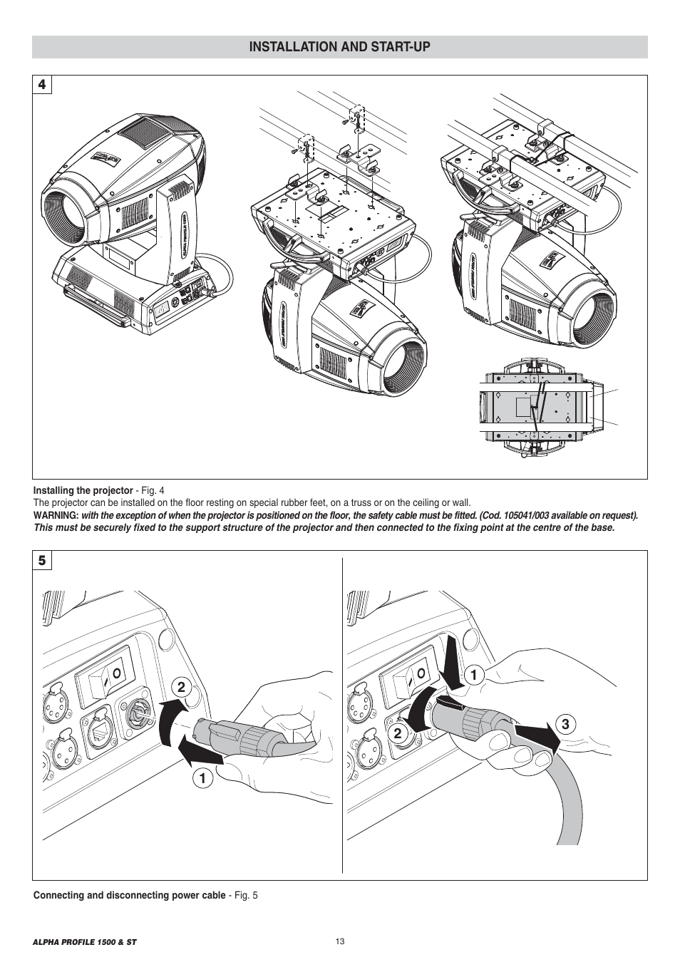 Clay Paky ALPHA PROFILE 1500 ST User Manual | Page 13 / 44